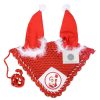 Crimson Christmas ear bonnet by Stylo Clothing for holiday protection
