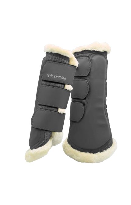 High End Top Quality Brushing Boots with Faux Fur