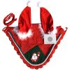 Maroon Christmas ear bonnet by Stylo Clothing with a festive touch