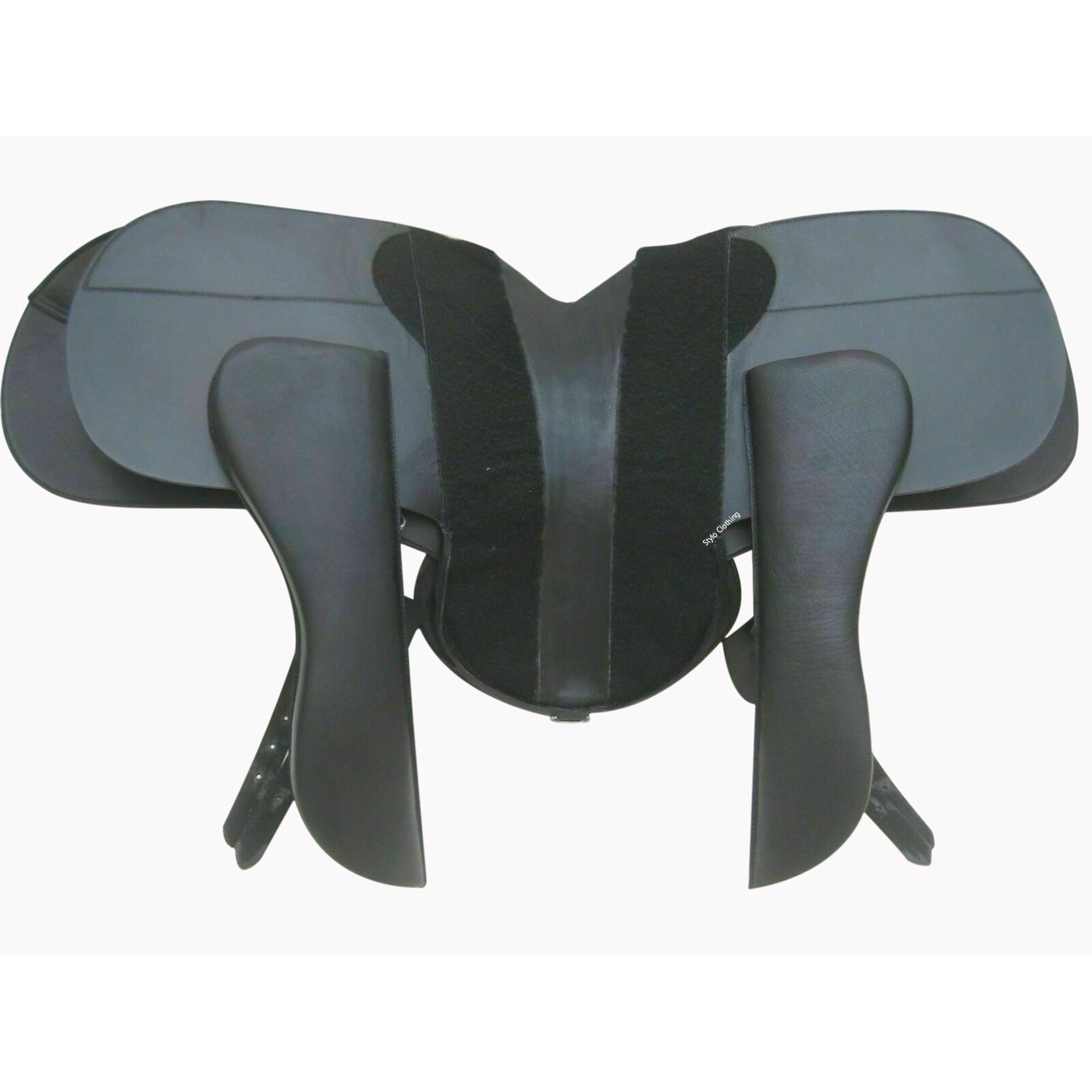 bestselling-Leather-Dressage-treeless-Saddle-wholesale-equestrian-supplies Top-selling leather dressage treeless saddle, providing a sleek black finish, designed for comfort and performance in dressage riding