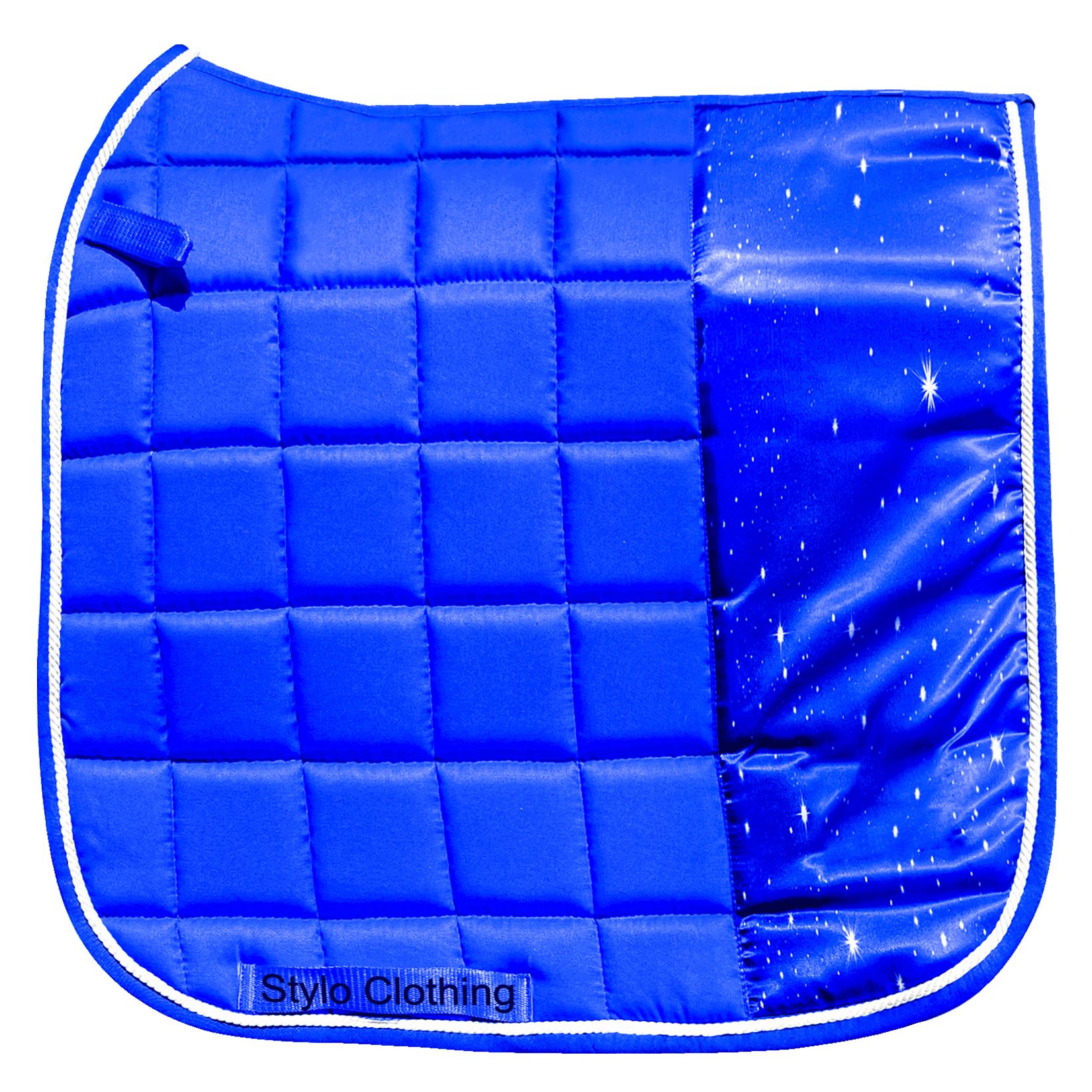 "High-quality dressage saddle pad in 3D print, durable and adjustable with diamond quilt, top horse gear manufacturer Stylo Clothing"