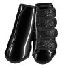 Luxury Glittery Brushing Boots with sparkling details and custom-made fit for horse leg protection during rides.