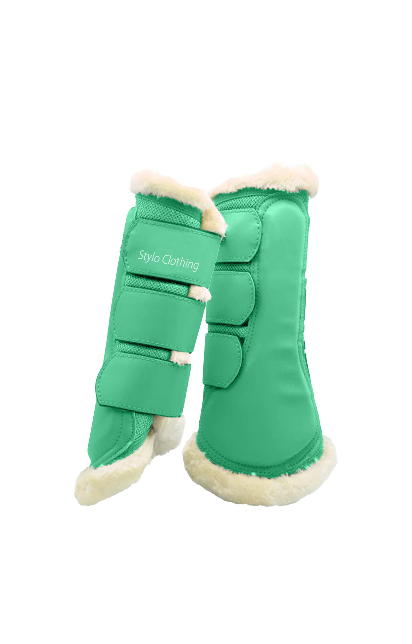 High-performance Top Quality Brushing Boots with faux fur for ultimate leg protection by Stylo Clothing wholesale.