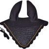 Custom-made ear bonnets for horses, featuring a string single cord design for optimal fly protection