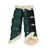 Custom Trendy Brushing Boots with faux fur, designed to offer protection and comfort, available for wholesale at Stylo Clothing.