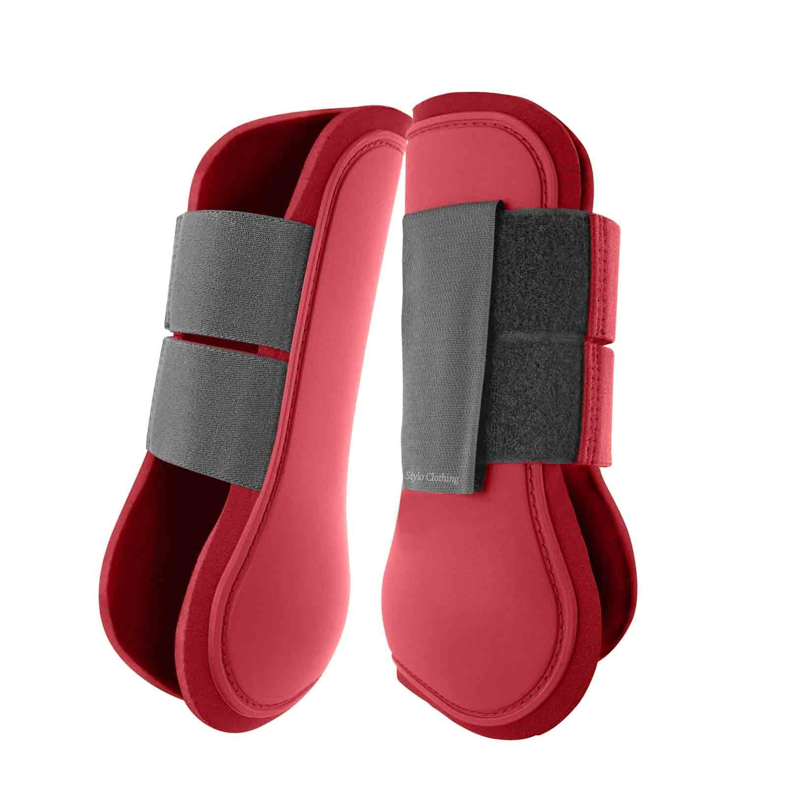 Durable horse tendon boots for superior leg protection, perfect for competitive equestrian training, by Stylo Clothing.