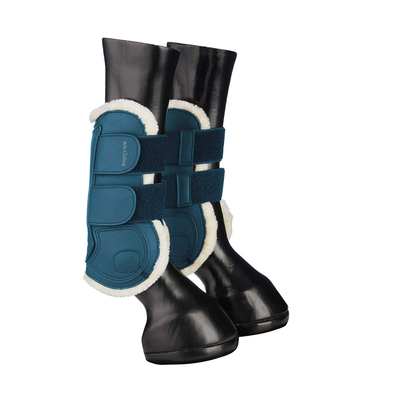 Customizable Classical Horse Boots with faux fur lining, designed to prevent chafing while providing exceptional leg protection.