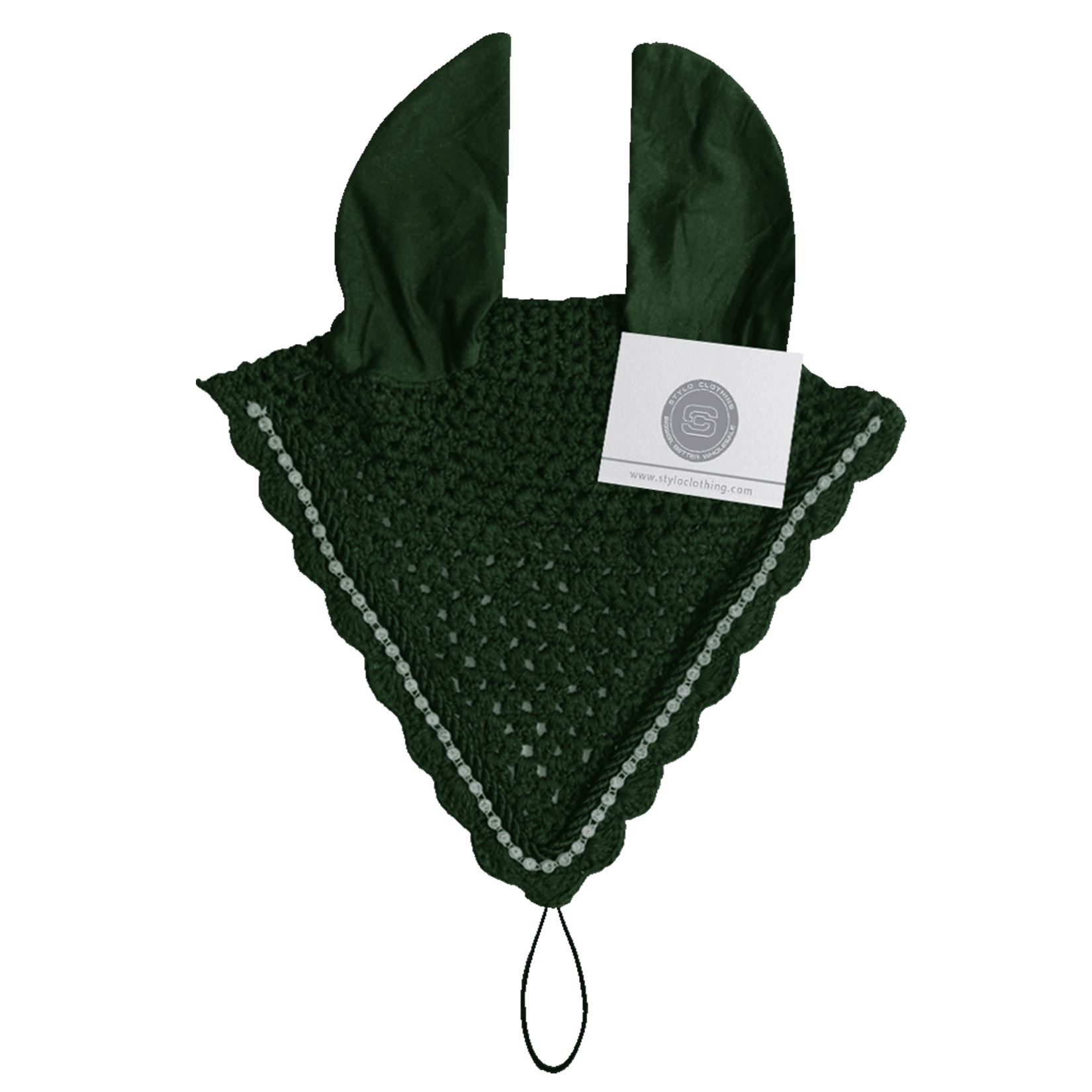 Eden tie down ear bonnet designed for stylish equestrian protection