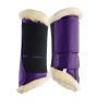 Premium Horse Brushing Boot with faux fur, offering all-size options for a snug fit and reliable protection against bruising and injuries.