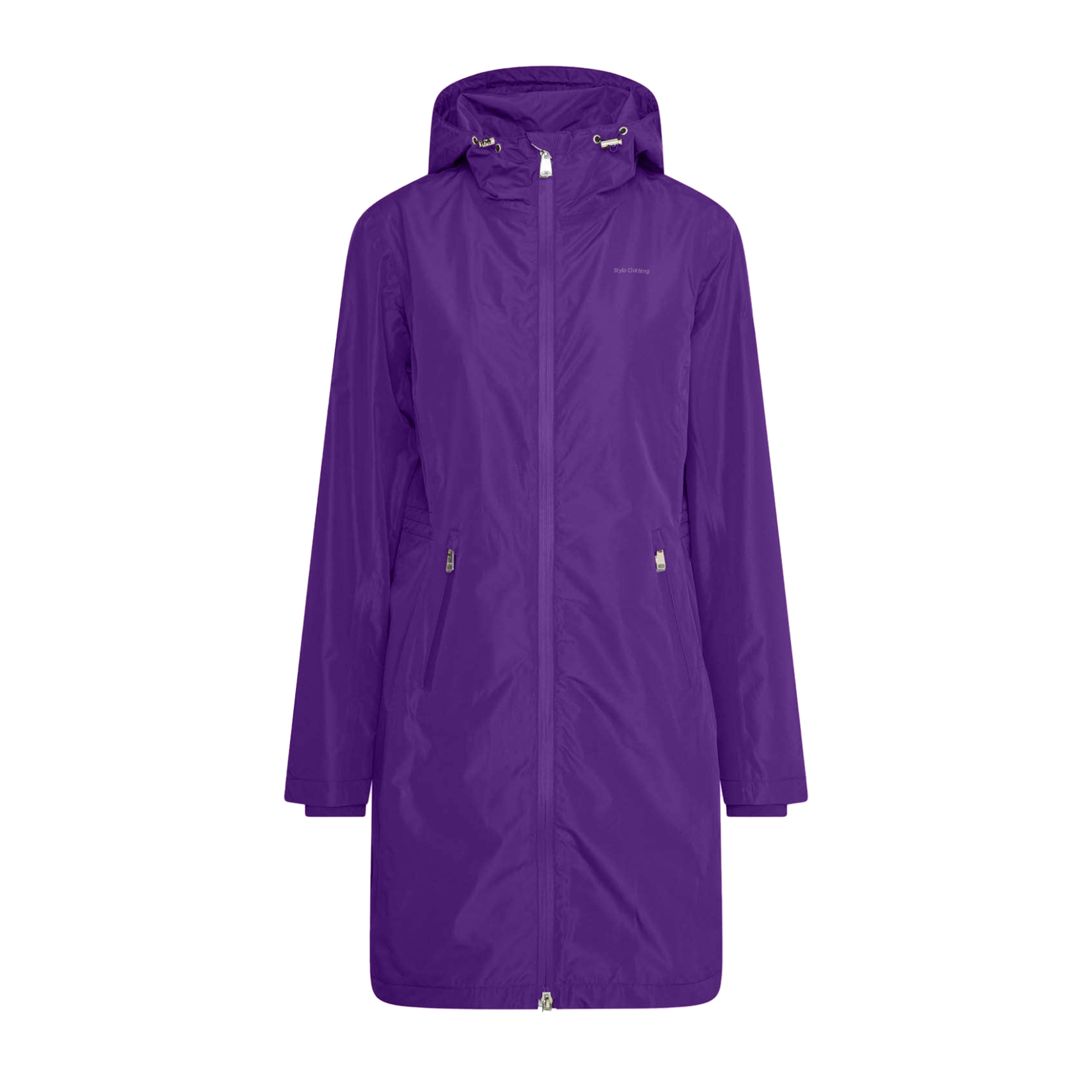 Wholesale Elegant Red Women Rain Coat with Zipper, Stylish and Customizable for Equestrian Apparel
