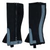 "Lightweight half chaps in Amara suede, designed for training, zipper and button closure, wholesale equine accessories from Stylo Clothing"