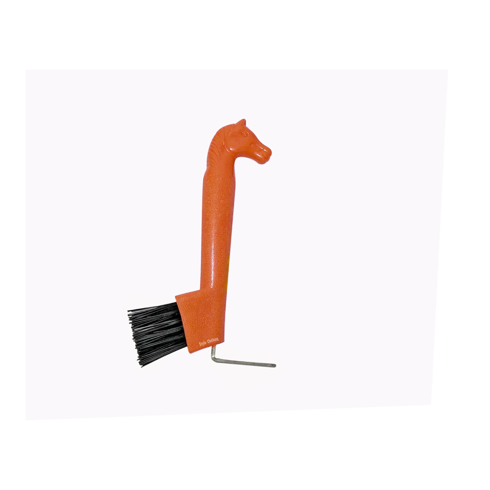 Exclusive 2-way horse head hoof pick for easy cleaning, designed for durable use and precision, ideal for horse care