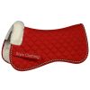 "High-quality cotton half saddle pad with faux fur leather, designed for comfort and durability, available for wholesale"