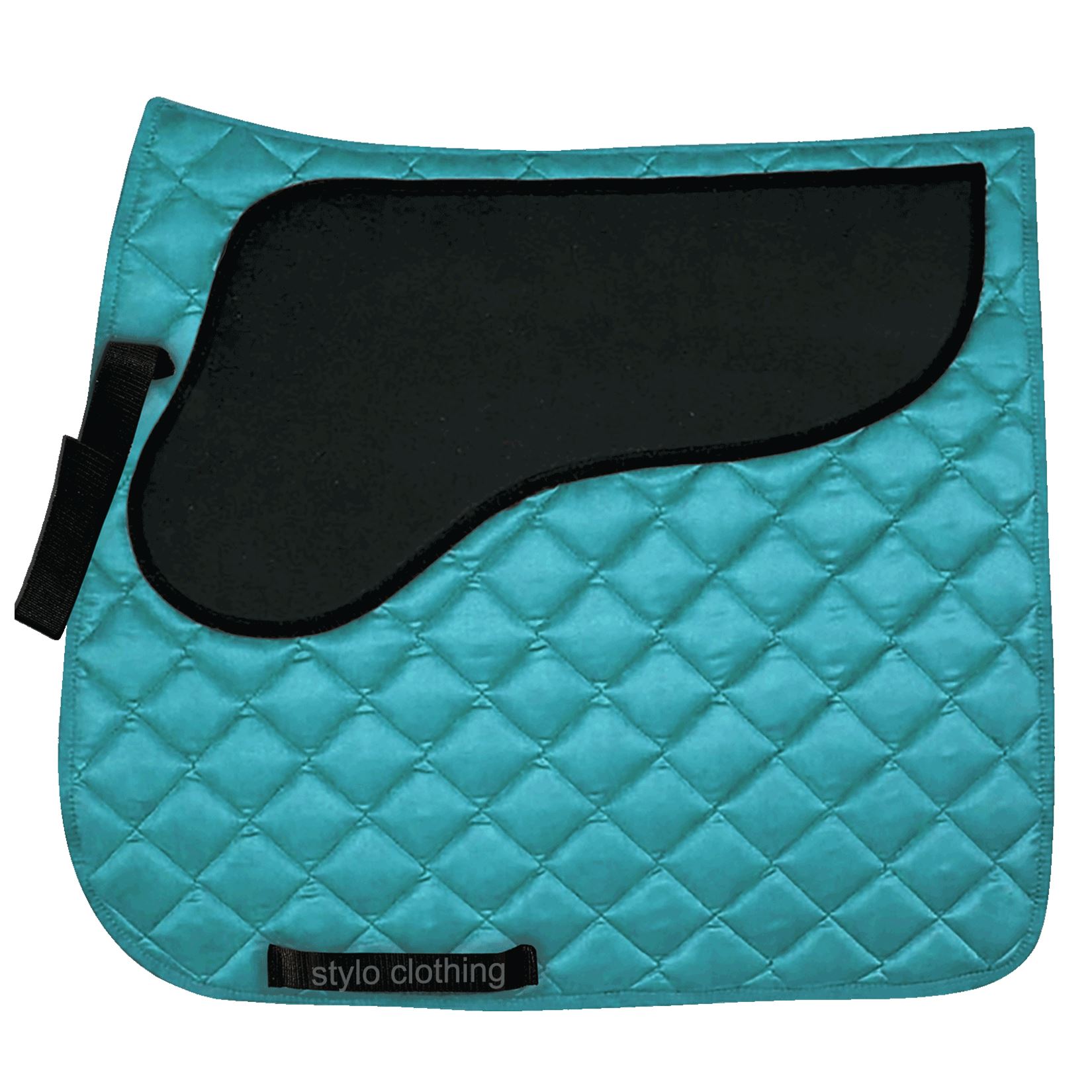 versatile-neoprene-dressage-saddlepad-with-Diamond-quilt-Durable-riding-horse-gear-manufacturer "Satin saddle pad with durable square quilted pattern and neoprene padding, ideal for riding comfort - Stylo Clothing Wholesale"