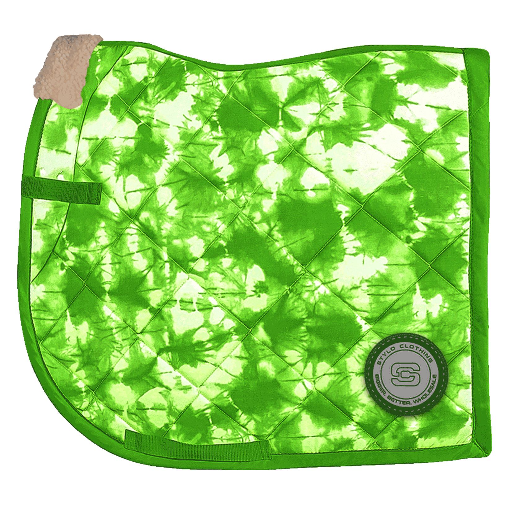 Best Fit Anatomic Saddle Pad in Wholesale – customized fit with tie-dye effect, ideal for horse riding gear and equestrian supplies - Stylo Clothing