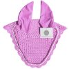 Lavender horse ear covers featuring rhinestones for a whimsical touch