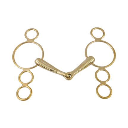 Best Selling 3 Ring Elevator Gag Snaffle Bit - Silver Made