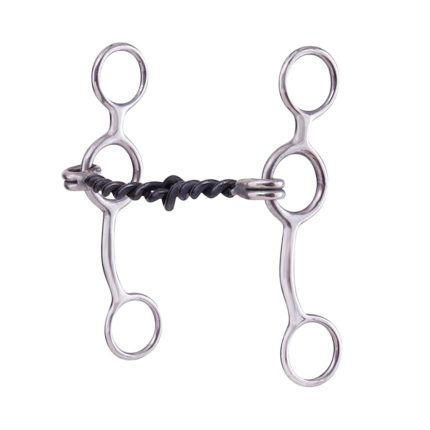 Best Customized English Gag Bits with Twisted Wire 1 Joint Black Mouth Piece