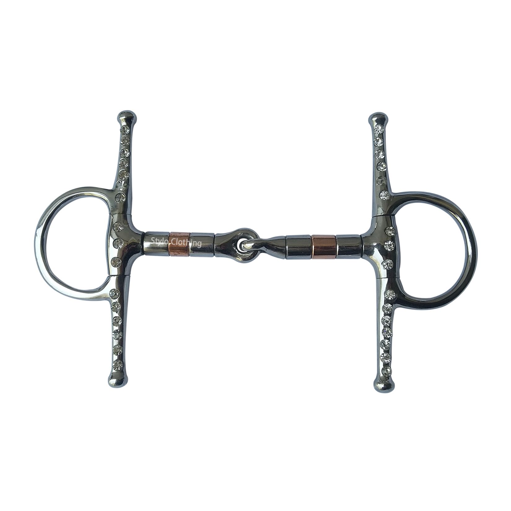 1 Joint Best Full Cheek Crystal Snaffle Bit in Wholesale Extensive-Full-cheek-crystal-snaffle-bit-with-steel-rollers-mouth-piece 1 Joint Best Full Cheek Crystal Snaffle Bit in Wholesale