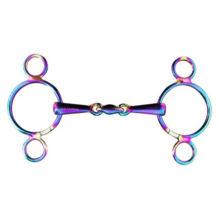 Astonishing Dutch Gag Bits - 2 Joint Fancy Rainbow Style Bit