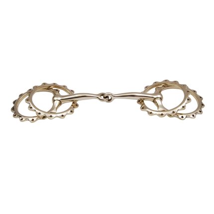 Exclusive Fancy Lace Ring Bit Baroque 2 Ring Snaffle Bit Silver Horse Gear