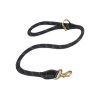 Braided rope dog lead with sturdy solid brass hardware for durability and elegance