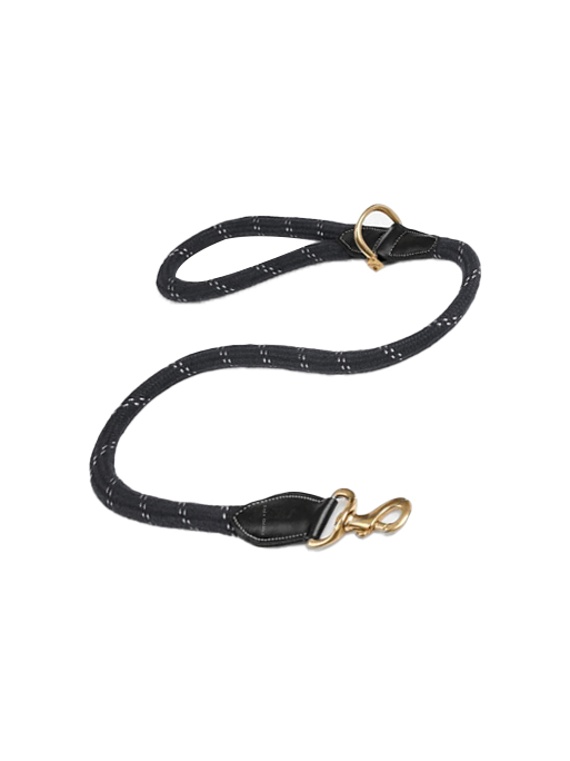 Braided rope dog lead with sturdy solid brass hardware for durability and elegance