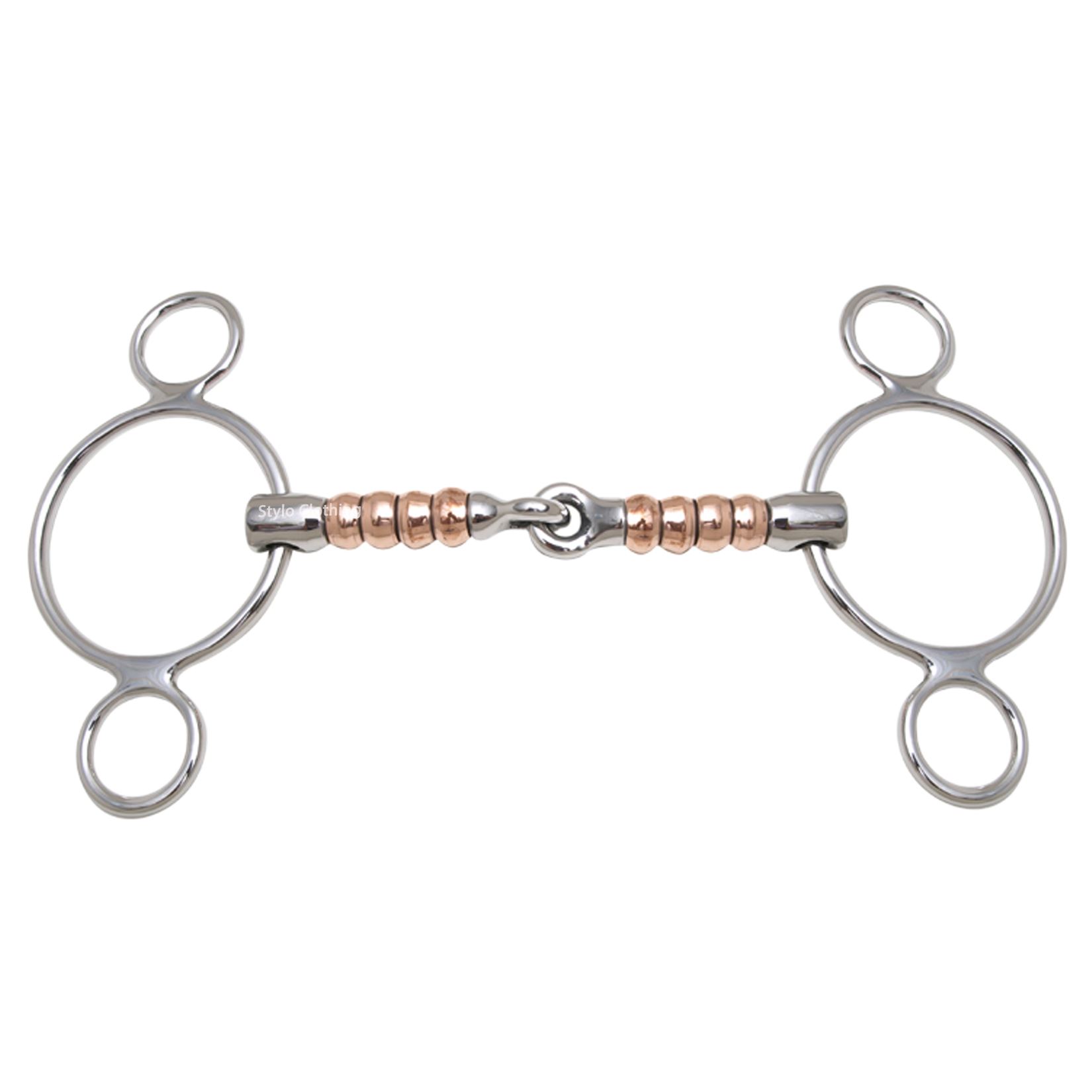 Best Selling Dutch Gag Bit with 2 Rings Copper Rollers