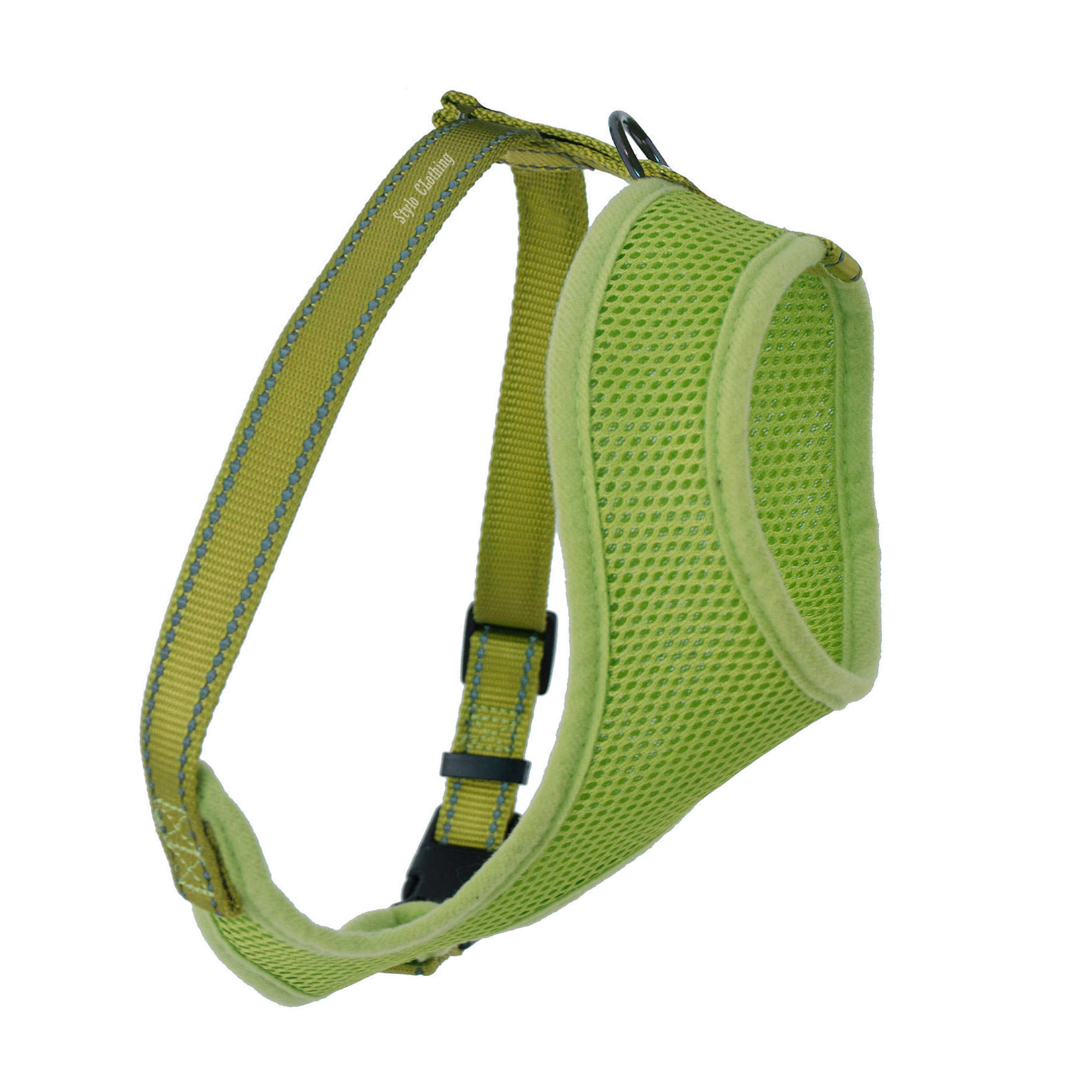 Comfortable and breathable mesh dog harness, designed for easy wear and adjustable fit for active pets.