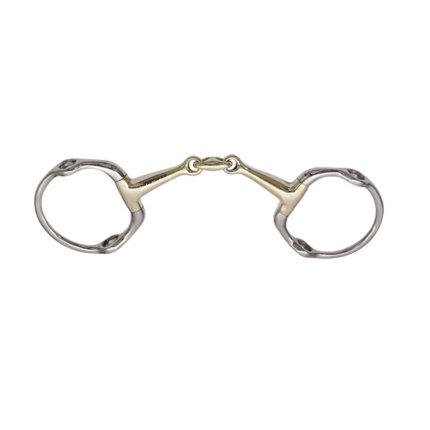 Best Sturdy Steel 2 Joint Eggbutt Gag Bit with Lozenge Link