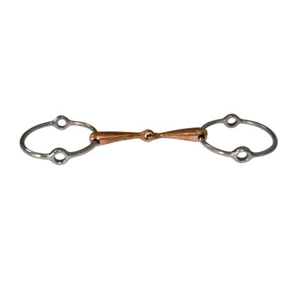 Super Quality Polo Ring Gag Snaffle Bit with 1 Joint Copper Mouth Piece