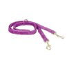 Soft velvet dog lead with adjustable nylon rings, designed for secure walks and easy handling