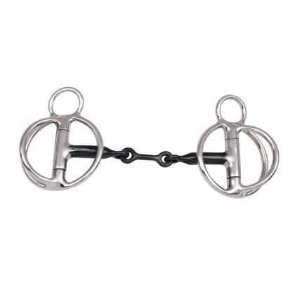 Top Quality 2 Joint Bevel Gag Bits with Steel Dogbone Horse Mouth Piece