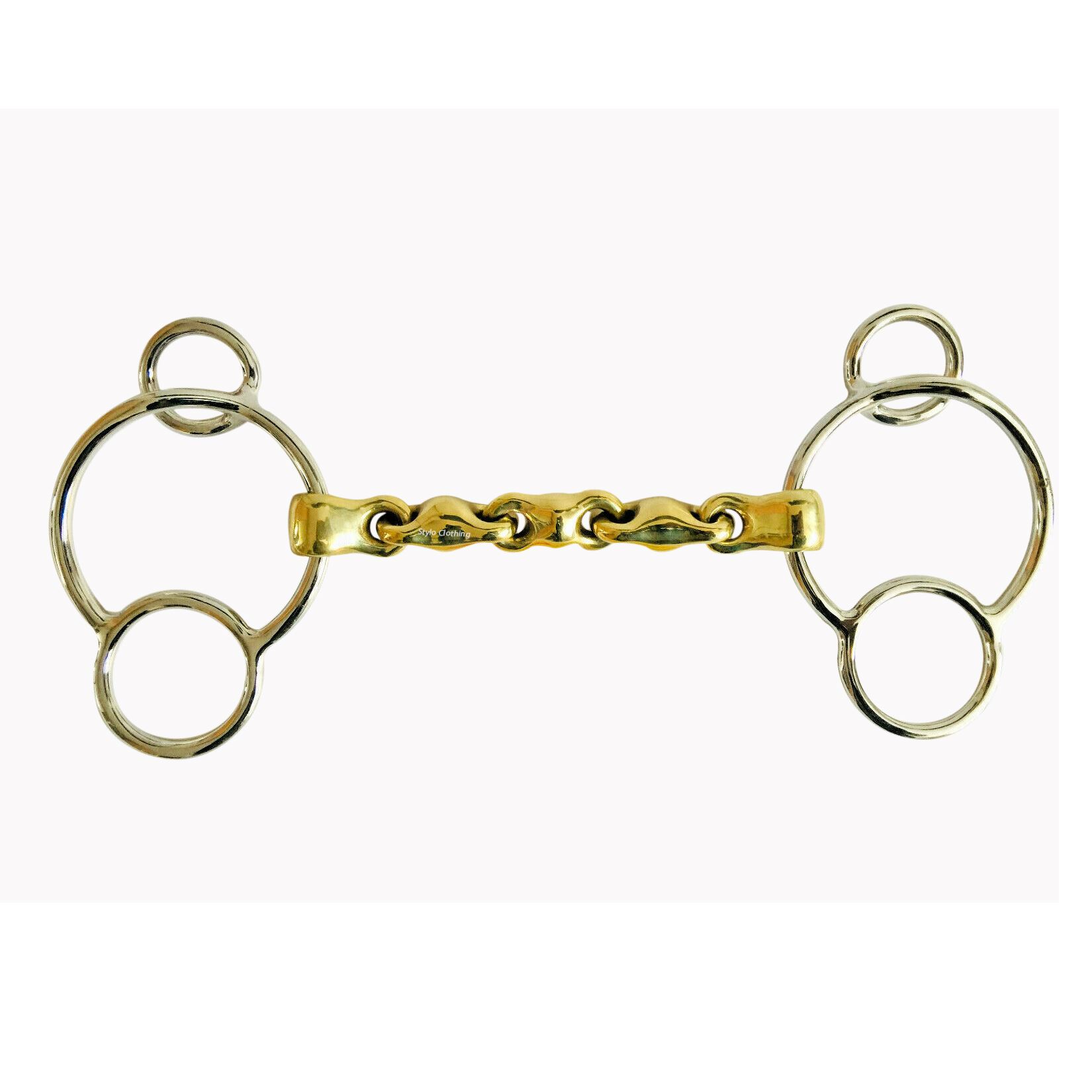 Durable and High Quality 4 Ring Universal Waterford Bit, featuring a silver mouthpiece for improved rider communication