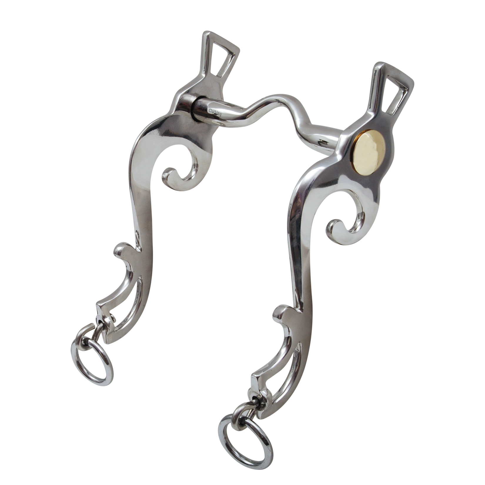 High Quality Stainless Steel Spanish Baroque Bits with Medium Port Mouth Piece - Stylo Clothing