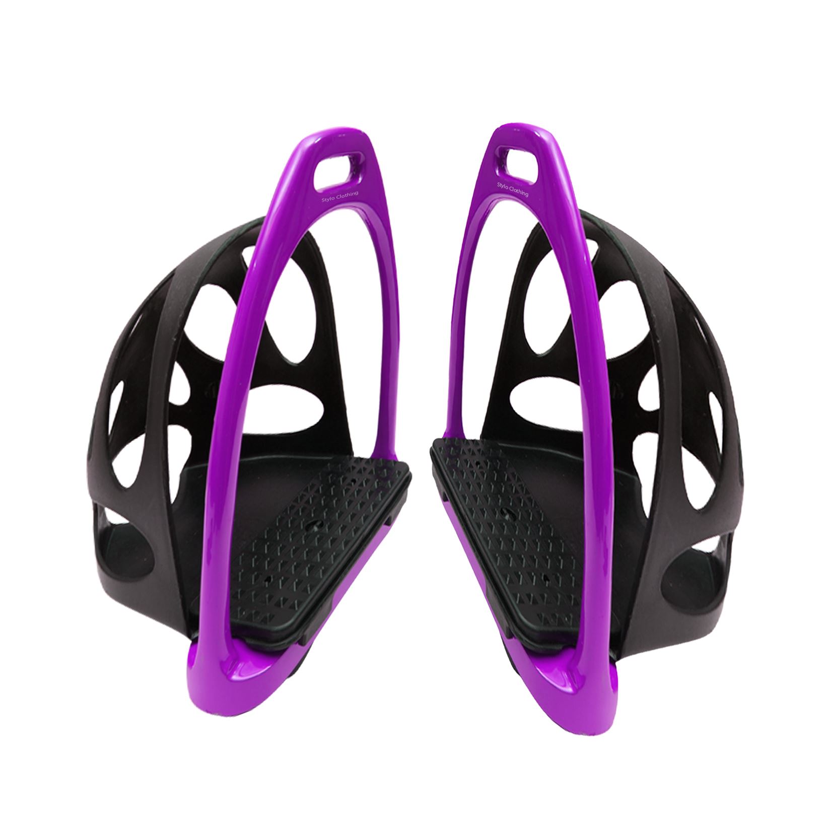 Top-quality aluminum toe cage stirrups with anti-slip rubber, perfect for professional riders and wholesalers