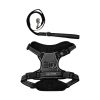 Breathable mesh dog harness and lead with reflective features and lock clips, perfect for outdoor adventures