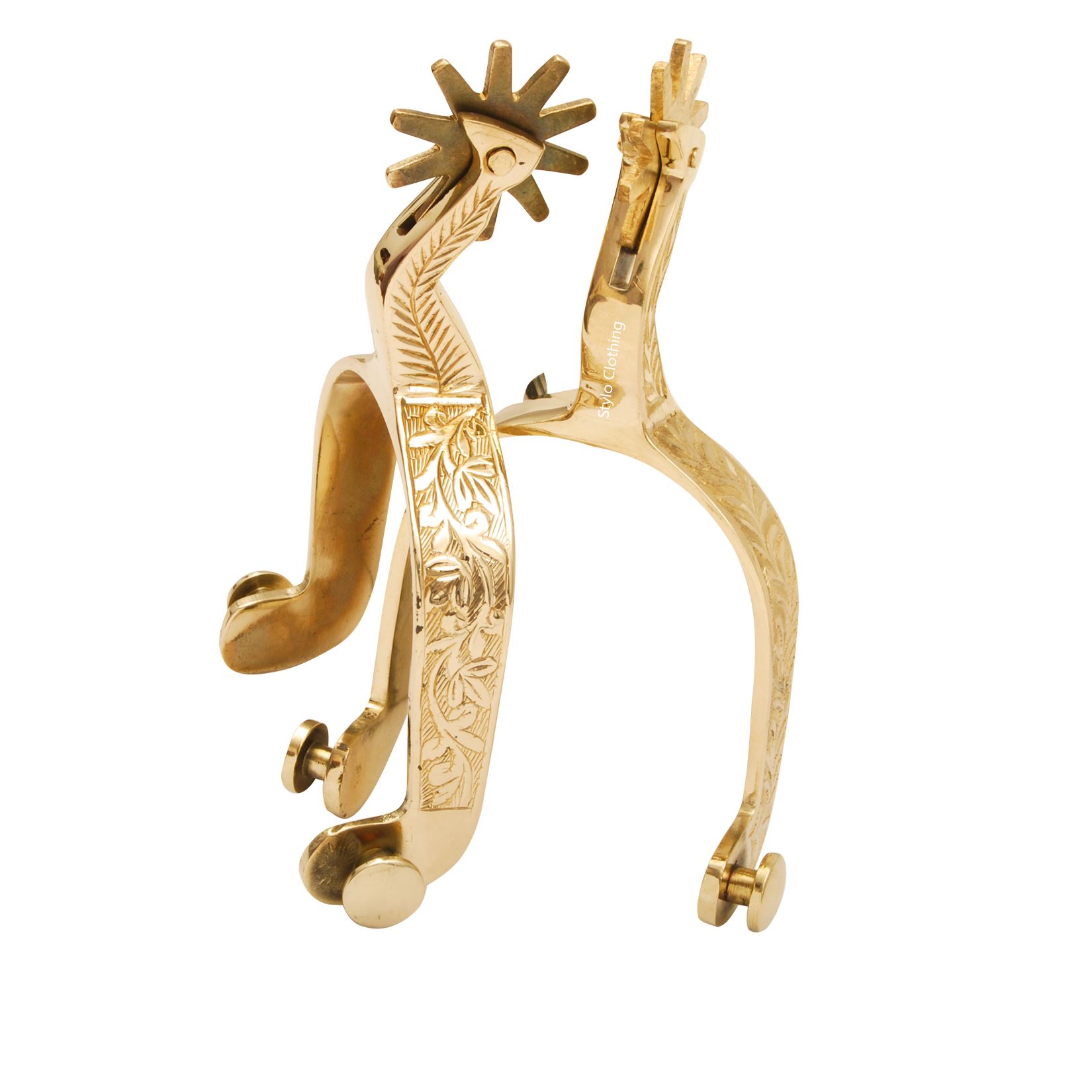 Classical Flower Designed Solid Brass Spur - 20+ Articles