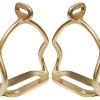 Exclusive Double Bend Iron Stirrups Brass wholesale equestrian equipment - stylo clothing