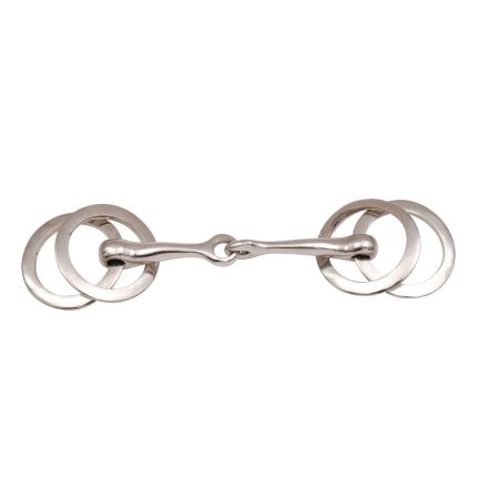 Excellent Flat Ring Snaffle Bit with 1 Joint Equestrian Equipment