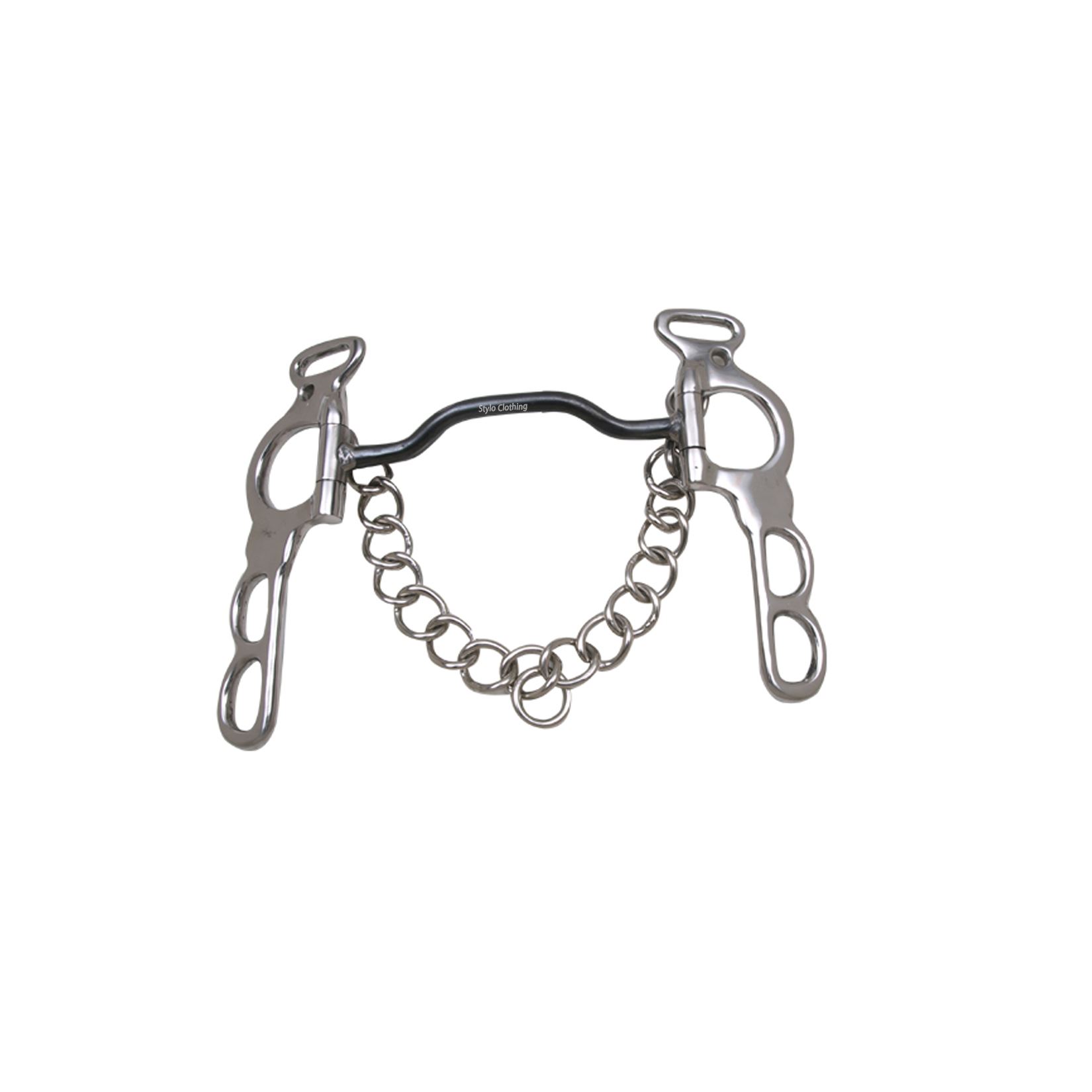 Best Selling Multi Functional 2 Ring Military Driving Bit Low Port Mouth Piece with Curb Chain Best Selling Multi Functional 2 Ring Military Driving Bit Low Port Mouth Piece with Curb Chain
