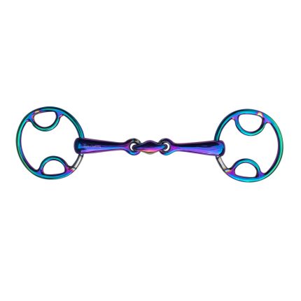 Double Joint Horse Bits Beval Bits Buy Exclusive Bevel Bits Rainbow Multicolor - 2 Jointed Link