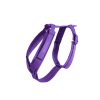 Soft velvet dog harness with a sturdy nylon base for added support and comfort during walks