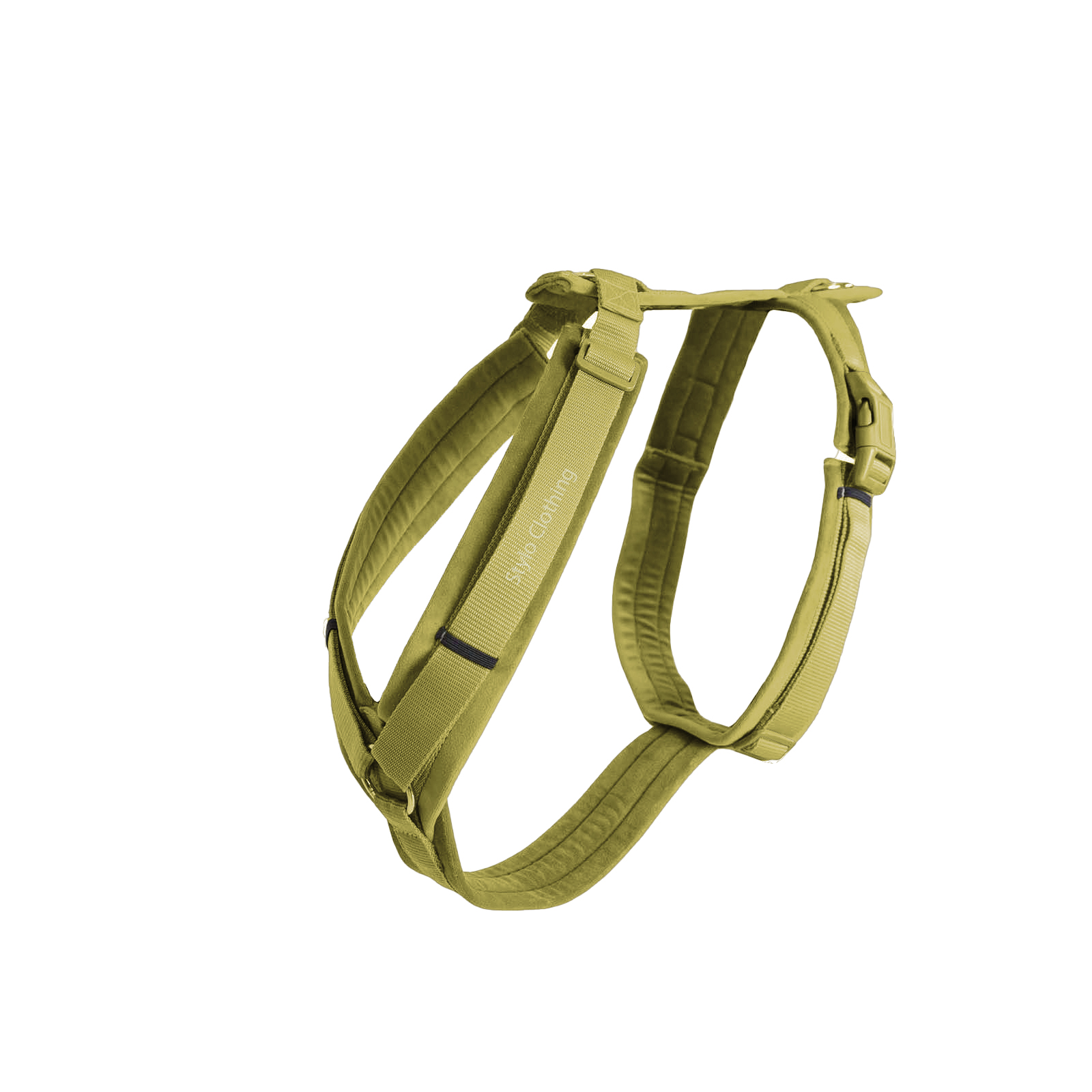 Luxurious velvet dog harness with a durable nylon base, offering comfort and strength for everyday wear