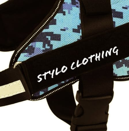 Close-up of a soft, comfortable dog harness made from breathable material for all-day wear