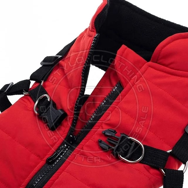 A stylish, adjustable comfortable dog harness in vibrant colors, designed for comfort and safety